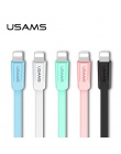 USAMS płaski kabel USB dla iPhone 6 kabel 2A lekki przewód dla iPhone X XS 8 7 6 s 5S se 2 m kabel do telefonu komórkowego dla i