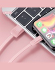 USAMS płaski kabel USB dla iPhone 6 kabel 2A lekki przewód dla iPhone X XS 8 7 6 s 5S se 2 m kabel do telefonu komórkowego dla i