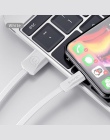 USAMS płaski kabel USB dla iPhone 6 kabel 2A lekki przewód dla iPhone X XS 8 7 6 s 5S se 2 m kabel do telefonu komórkowego dla i