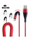 1.2 M telefon z micro usb kabel ryby ogon wiosna trwałe kabel do transmisji danych szybkie ładowanie dla telefonów z systemem An