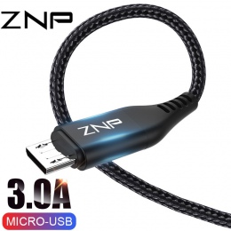 ZNP 3A szybko ładujący kabel micro USB dla Redmi Note 5 6 Pro 4 ładowarka przewód danych dla Samsung S7 Redmi 7 Android micro US