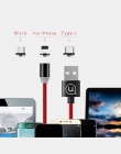 USAMS kabel magnetyczny dla iPhone Samsung pleciony magnes telefon kabel dla typu C kabel Micro USB magnetyczny ładowanie USB C