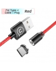 USAMS kabel magnetyczny dla iPhone Samsung pleciony magnes telefon kabel dla typu C kabel Micro USB magnetyczny ładowanie USB C