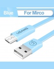 Kabel USB do iphone 5 6 X kabel USAMS Micro usb typu c do synchronizacji danych z płaskim szybkie ładowanie komórkowego kable te