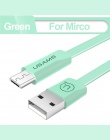 Kabel USB do iphone 5 6 X kabel USAMS Micro usb typu c do synchronizacji danych z płaskim szybkie ładowanie komórkowego kable te