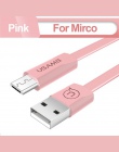 Kabel USB do iphone 5 6 X kabel USAMS Micro usb typu c do synchronizacji danych z płaskim szybkie ładowanie komórkowego kable te