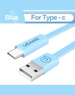 Kabel USB do iphone 5 6 X kabel USAMS Micro usb typu c do synchronizacji danych z płaskim szybkie ładowanie komórkowego kable te