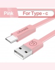 Kabel USB do iphone 5 6 X kabel USAMS Micro usb typu c do synchronizacji danych z płaskim szybkie ładowanie komórkowego kable te