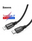 Baseus USB typu C do dla iPhone 1 M 2 M kabel do Apple iPhone do ładowania tabletu pleciony kabel nylonowy USB C do 8 Pin kabel 