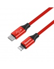 Baseus USB typu C do dla iPhone 1 M 2 M kabel do Apple iPhone do ładowania tabletu pleciony kabel nylonowy USB C do 8 Pin kabel 