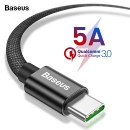 Baseus 5A USB typu C kabel do Huawei Mate 20 P30 P20 Pro Supercharge Xiao mi mi 9 Samsung S10 S9 USBC typu -c kabel USB-C ładowa