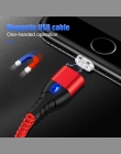 ROCK 5A kabel magnetyczny Micro Usb typu C Super szybkiego ładowania Usb do telefonu C LED światło dla IPhone Xiaomi Huawei z sy