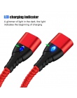 ROCK 5A kabel magnetyczny Micro Usb typu C Super szybkiego ładowania Usb do telefonu C LED światło dla IPhone Xiaomi Huawei z sy