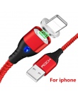 ROCK 5A kabel magnetyczny Micro Usb typu C Super szybkiego ładowania Usb do telefonu C LED światło dla IPhone Xiaomi Huawei z sy