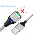 ROCK 5A kabel magnetyczny Micro Usb typu C Super szybkiego ładowania Usb do telefonu C LED światło dla IPhone Xiaomi Huawei z sy