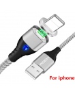 ROCK 5A kabel magnetyczny Micro Usb typu C Super szybkiego ładowania Usb do telefonu C LED światło dla IPhone Xiaomi Huawei z sy