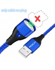 ROCK 5A kabel magnetyczny Micro Usb typu C Super szybkiego ładowania Usb do telefonu C LED światło dla IPhone Xiaomi Huawei z sy