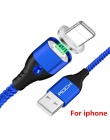 ROCK 5A kabel magnetyczny Micro Usb typu C Super szybkiego ładowania Usb do telefonu C LED światło dla IPhone Xiaomi Huawei z sy