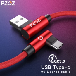 PZOZ USB typu C 90 stopni szybkie ładowanie kabel usb c typu c przewód danych ładowarka usb c do Samsung S9 s8 uwaga 9 Huawei Ma