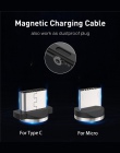 USLION magnetyczny micro USB kabel do Samsung S10 S9 typu c ładowanie magnes ładowarka Adapter USB typu C mobilny kable telefoni