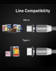 USLION magnetyczny micro USB kabel do Samsung S10 S9 typu c ładowanie magnes ładowarka Adapter USB typu C mobilny kable telefoni