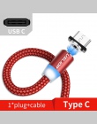 USLION magnetyczny micro USB kabel do Samsung S10 S9 typu c ładowanie magnes ładowarka Adapter USB typu C mobilny kable telefoni