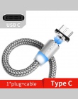 USLION magnetyczny micro USB kabel do Samsung S10 S9 typu c ładowanie magnes ładowarka Adapter USB typu C mobilny kable telefoni