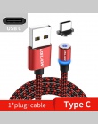 USLION magnetyczny micro USB kabel do Samsung S10 S9 typu c ładowanie magnes ładowarka Adapter USB typu C mobilny kable telefoni