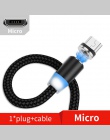 USLION magnetyczny micro USB kabel do Samsung S10 S9 typu c ładowanie magnes ładowarka Adapter USB typu C mobilny kable telefoni