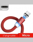 USLION magnetyczny micro USB kabel do Samsung S10 S9 typu c ładowanie magnes ładowarka Adapter USB typu C mobilny kable telefoni