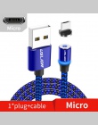 USLION magnetyczny micro USB kabel do Samsung S10 S9 typu c ładowanie magnes ładowarka Adapter USB typu C mobilny kable telefoni