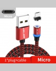 USLION magnetyczny micro USB kabel do Samsung S10 S9 typu c ładowanie magnes ładowarka Adapter USB typu C mobilny kable telefoni