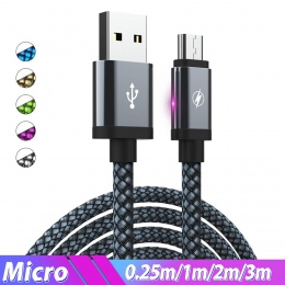 Micro USB Kabel do ładowania danych Kabel do ładowania drutu z systemem Android ładowarka przewód 2/3 miernik USB Kabel Kabel dl