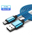 Micro USB Kabel do ładowania danych Kabel do ładowania drutu z systemem Android ładowarka przewód 2/3 miernik USB Kabel Kabel dl