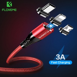 FLOVEME magnetyczny kabel Usb do ładowania Micro Usb typu C magnes szybka ładowarka przewód drutu 3a dla iphone Samsung Redmi uw