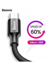 Baseus kabel Micro USB szybkie ładowanie do synchronizacji danych Micro USB ładowarka kabel do Samsung A7 Xiaomi Redmi Note 5 An