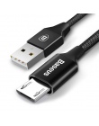 Baseus kabel Micro USB szybkie ładowanie do synchronizacji danych Micro USB ładowarka kabel do Samsung A7 Xiaomi Redmi Note 5 An