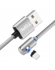 TOPK AM51 90 stopni magnetyczny kabel USB dla iPhone Xs Max 8 7 6 5 magnes Micro kabel USB typu C do samsung Xiaomi Huawei