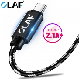 OLAF kabel Micro USB 2.1A szybka synchronizacja danych ładowania kable do Samsung plecionka z nylonu typu C USB C kabel do Huawe