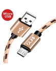 OLAF kabel Micro USB 2.1A szybka synchronizacja danych ładowania kable do Samsung plecionka z nylonu typu C USB C kabel do Huawe