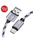 OLAF kabel Micro USB 2.1A szybka synchronizacja danych ładowania kable do Samsung plecionka z nylonu typu C USB C kabel do Huawe