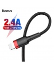 Baseus 2.4A kabel USB do telefonu iPhone XS Max Xr X 8 7 6 danych kabel Winder ładowania ładowarka drutu adapter przewodu komórk