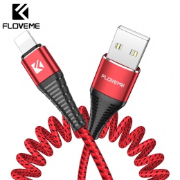 FLOVEME 2A kabel USB do ładowarki do kabel do iphone ładowania telefonu oświetlenie pring kabel do ładowania i przesyłania danyc