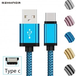 Typ C ładowarka 1 m 2 m USB o długości szybkie przewód ładowarki USB C dla Huawei P20 Lite Samsung Galaxy uwaga 8 9 A5 A7 2017 S