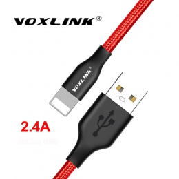 VOXLINK Nylon pleciony kabel USB dla iphone X XS XR do szybkiego ładowania kabel USB do transmisji danych dla iphone xs max 8 8 