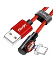 Marjay 90 stopni kabel magnetyczny Micro usb typu C szybkiego ładowania Microusb typu C magnes ładowarka do iphone Xs MAX xiaomi