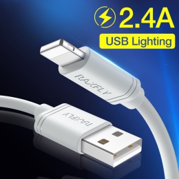 RAXFLY pcv kabel USB do telefonu iPhone X 7 8 XS Max XR oświetlenie kabli do USB do ładowania drutu dla iPhone 5 5S 6 Plus iPad 