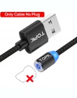 TOPK AM23 LED magnetyczny micro USB kabel USB C kabel do Samsung Xiaomi Huawei telefonu komórkowego z systemem Android kable do 