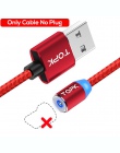 TOPK AM23 LED magnetyczny micro USB kabel USB C kabel do Samsung Xiaomi Huawei telefonu komórkowego z systemem Android kable do 