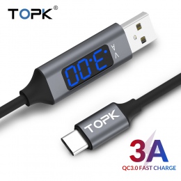 TOPK D-Line2 szybkie ładowanie USB 3.0 kabel USB typu C, napięcia i prądu do synchronizacji danych USB-C kabel do Xiaomi A1 Sams